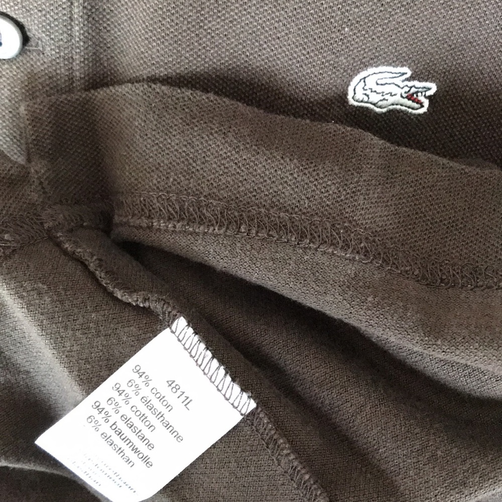 Lacoste Men’s Polo Long Sleeves Shirt - Brown - Picture 8 of 10